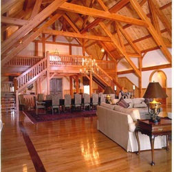 timber frame home douglas fir timber great room
