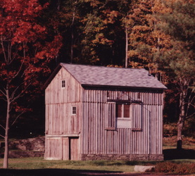 timber frame cabin, New York Adirondacks, reclaimed oak timber